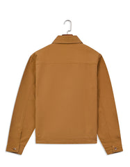 Camel Plain Button-Up Chore Jacket