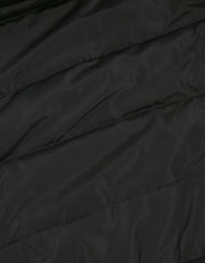 Black Plain Hooded Urban Gilet