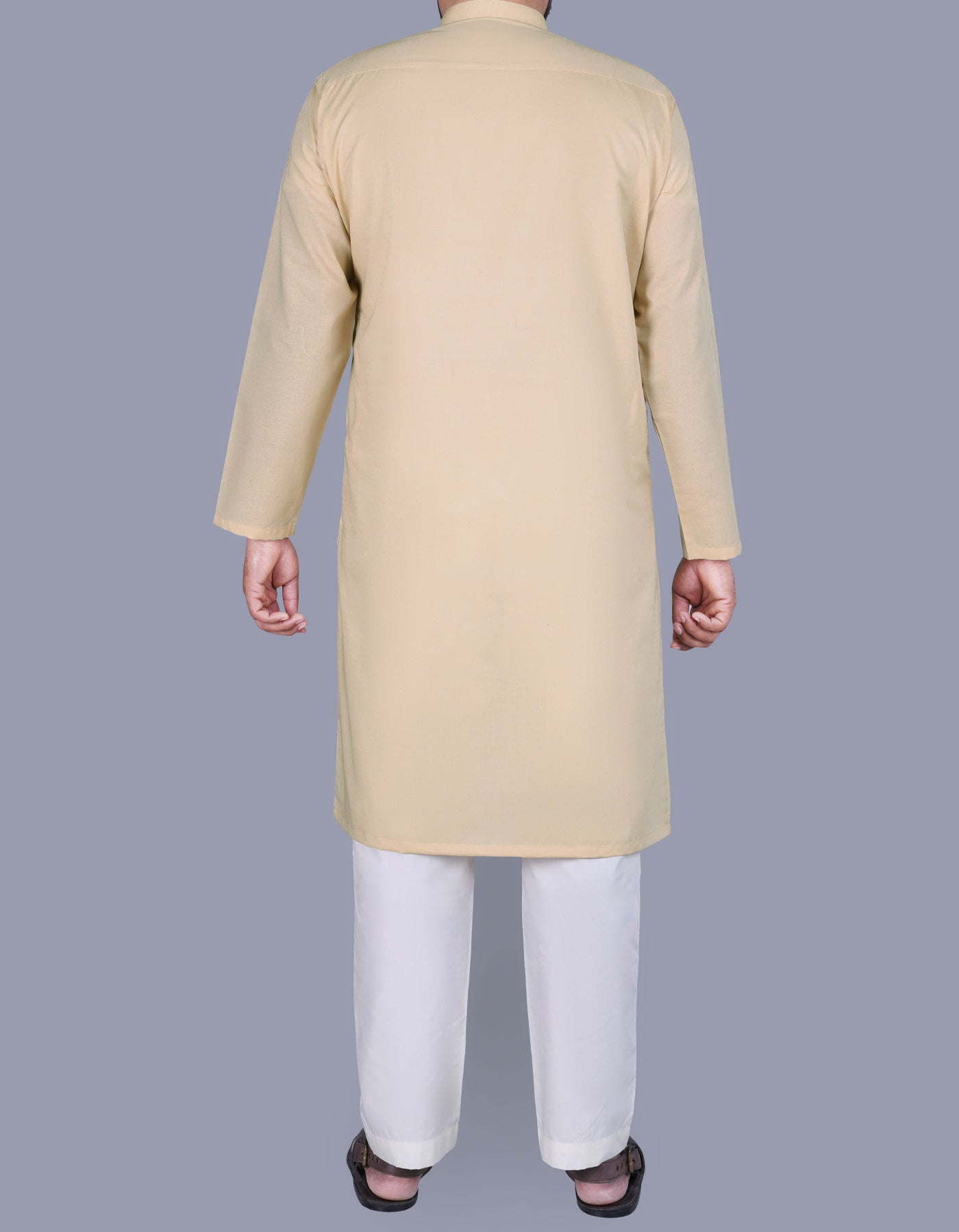 Beige Plain Kurta K2300-3-L