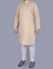 Beige Plain Kurta K2300-3-M