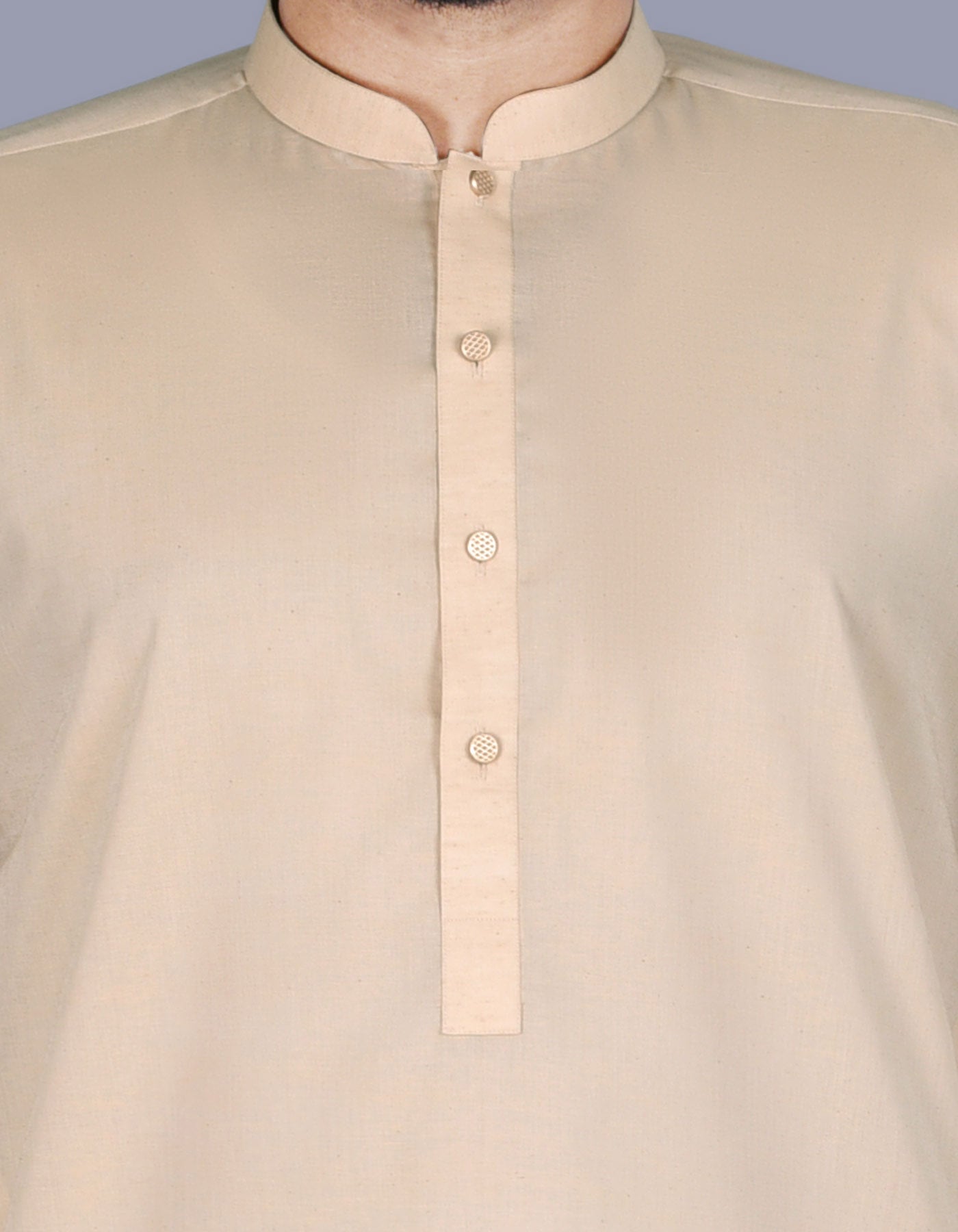 Beige Plain Kurta K2300-3-S