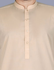 Beige Plain Kurta K2300-3-S
