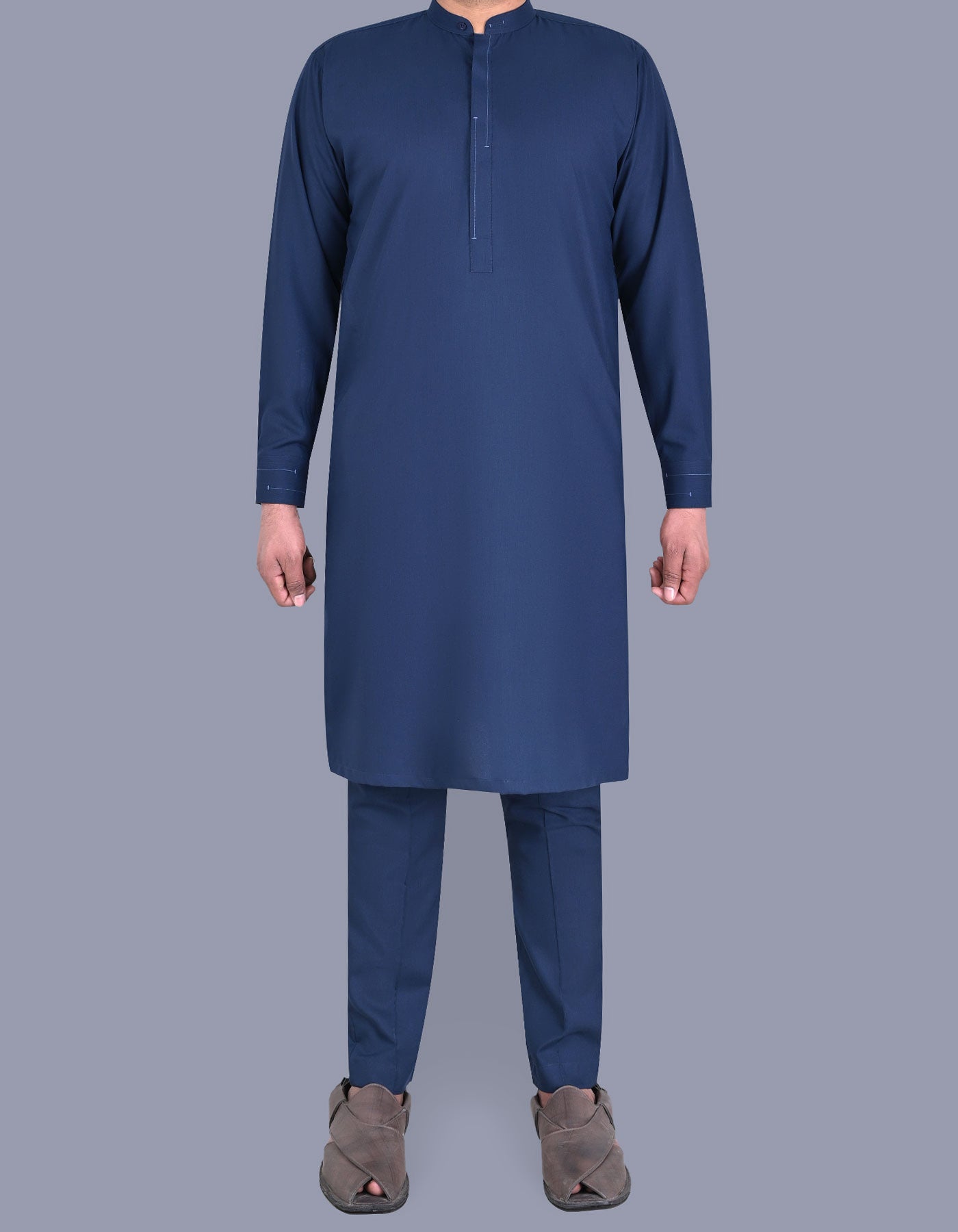 Navy Texture Kurta Pajama KP2400-3-XS