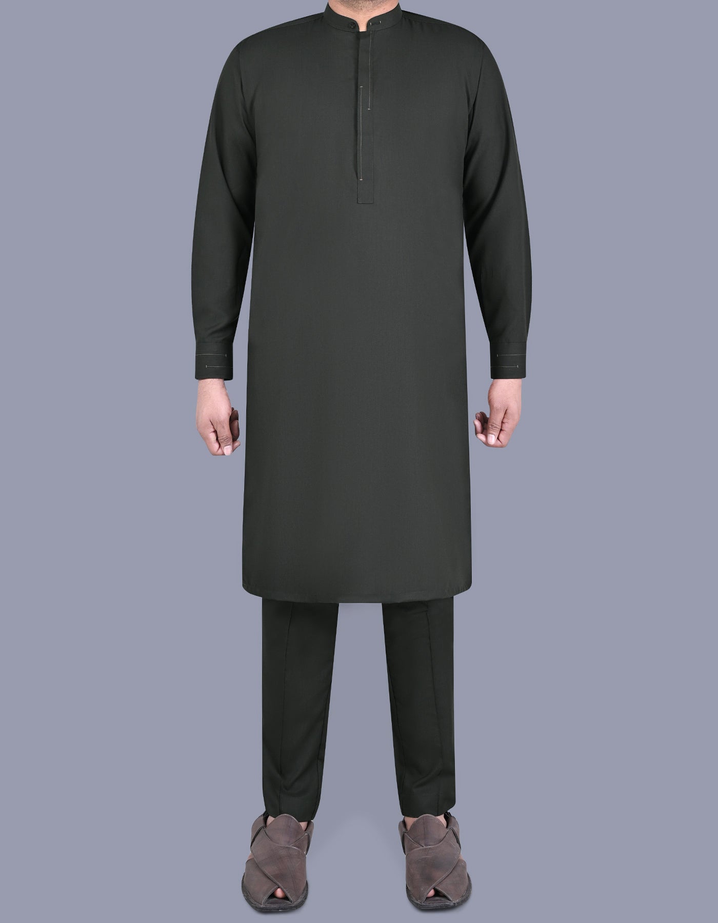 D Olive Texture Kurta Pajama KP2400-4-XS