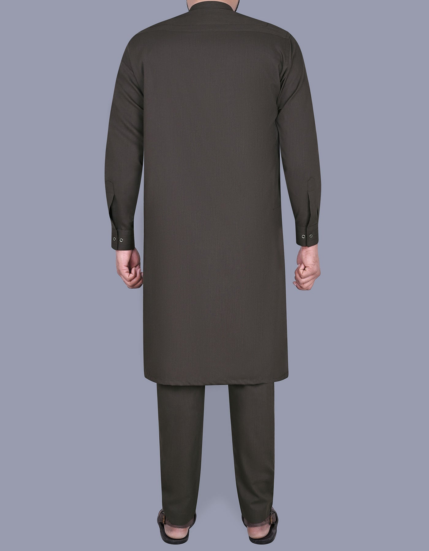 M Brown Texture Kurta Pajama KP2401-1-L