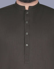 M Brown Texture Kurta Pajama KP2401-1-S