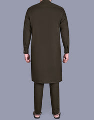 D Brown Texture Kurta Pajama KP2401-3-XL