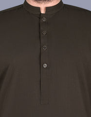 D Brown Texture Kurta Pajama KP2401-3-S