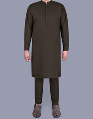 D Brown Texture Kurta Pajama KP2401-3-XS