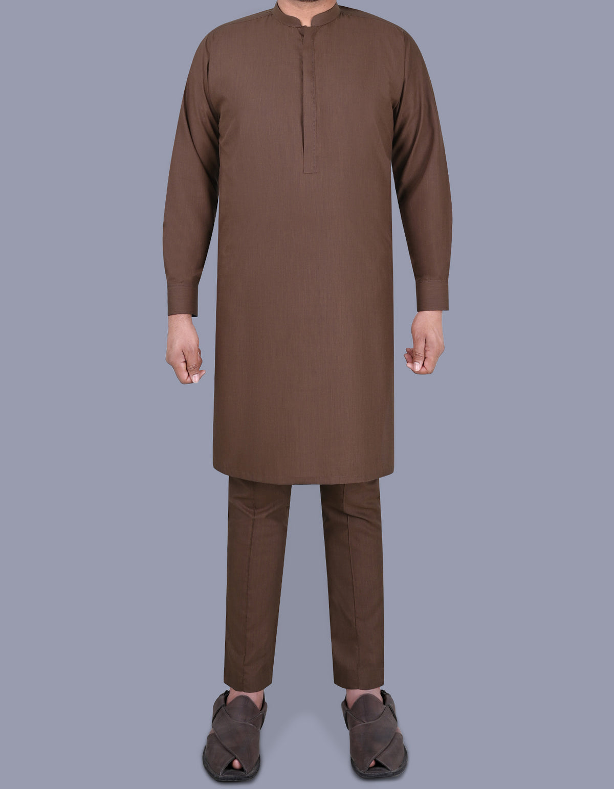Tan Texture Kurta Pajama KP2402-1-XS