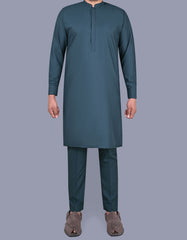 Teal Texture Kurta Pajama KP2402-4-XS