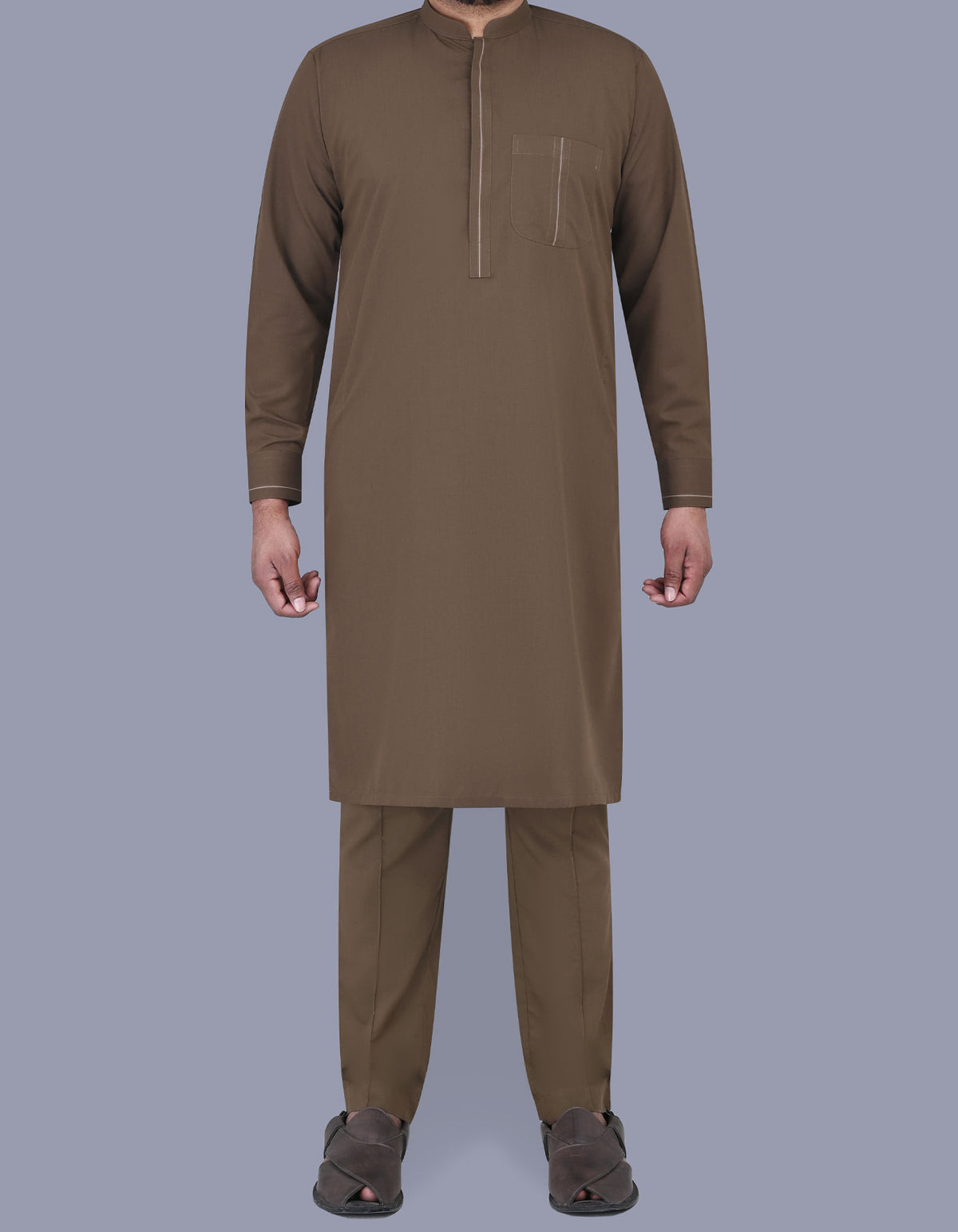 Camel Texture Kurta Pajama KP2500-2-XS