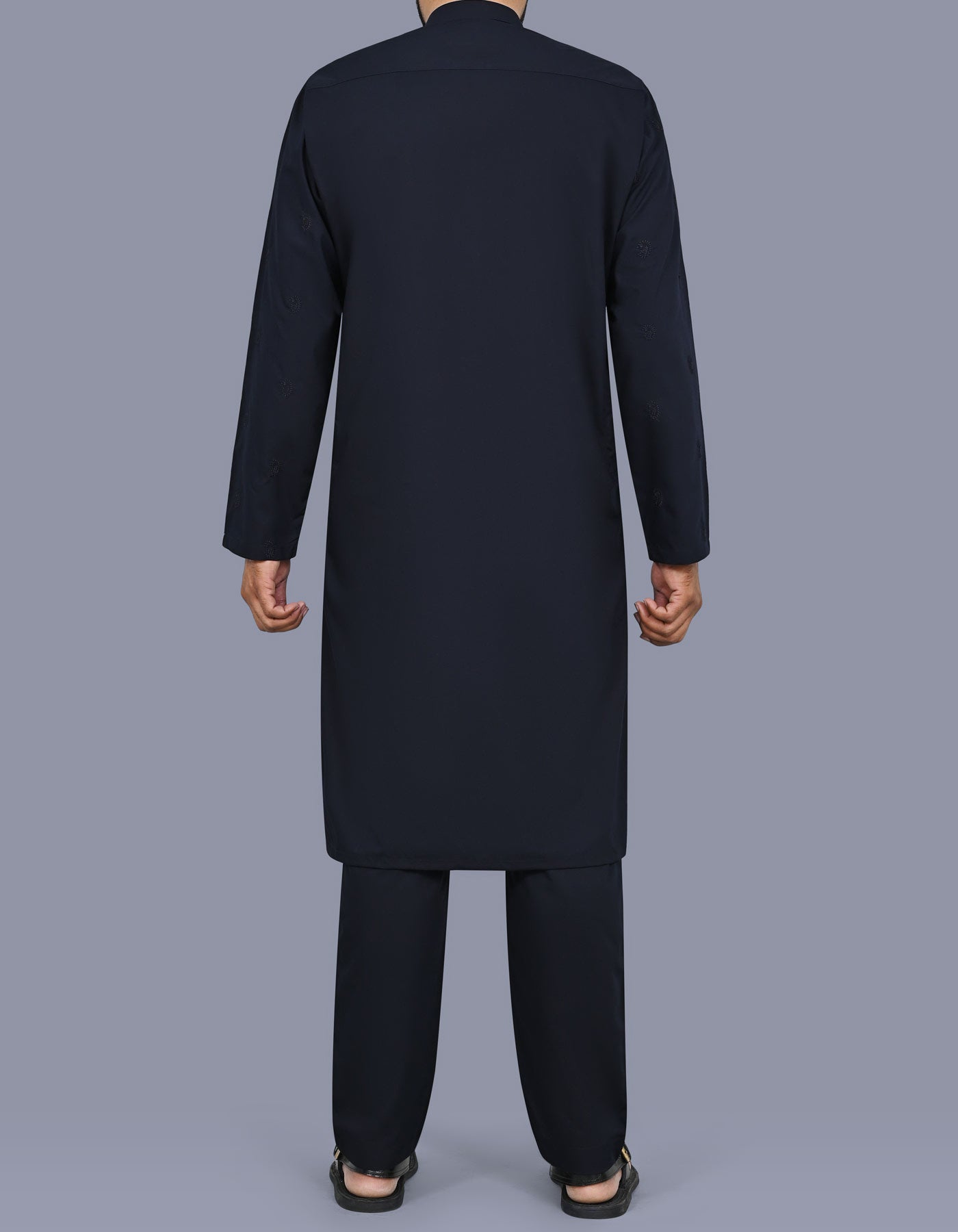 Navy Plain Kurta Pajama KP2600-M