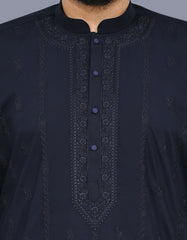 Navy Plain Kurta Pajama KP2600-S