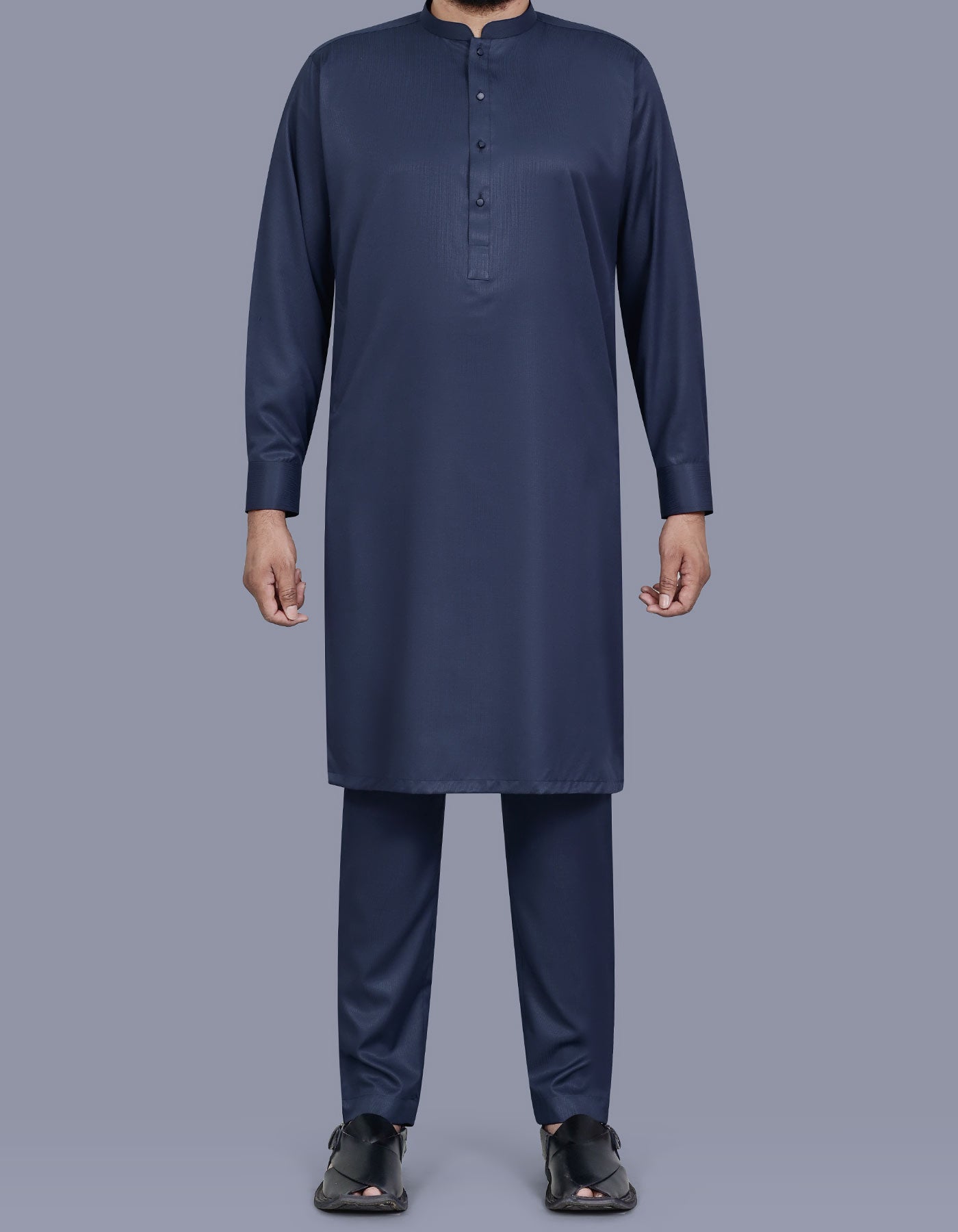 Navy Stripe Kurta Pajama KP2604-XS