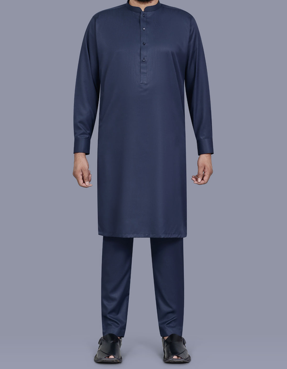 Navy Stripe Kurta Pajama KP2604-XS