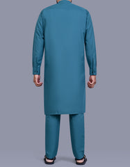 L Teal Texture Kurta Pajama KP2607-L
