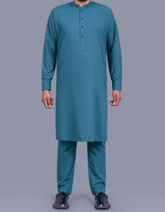 L Teal Texture Kurta Pajama KP2607-XS