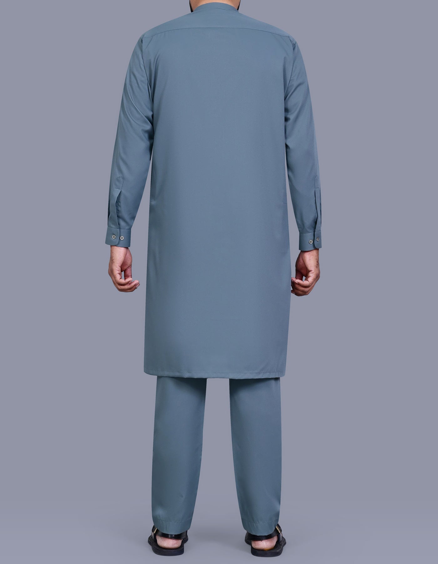 M Grey Texture Kurta Pajama KP2608R-L