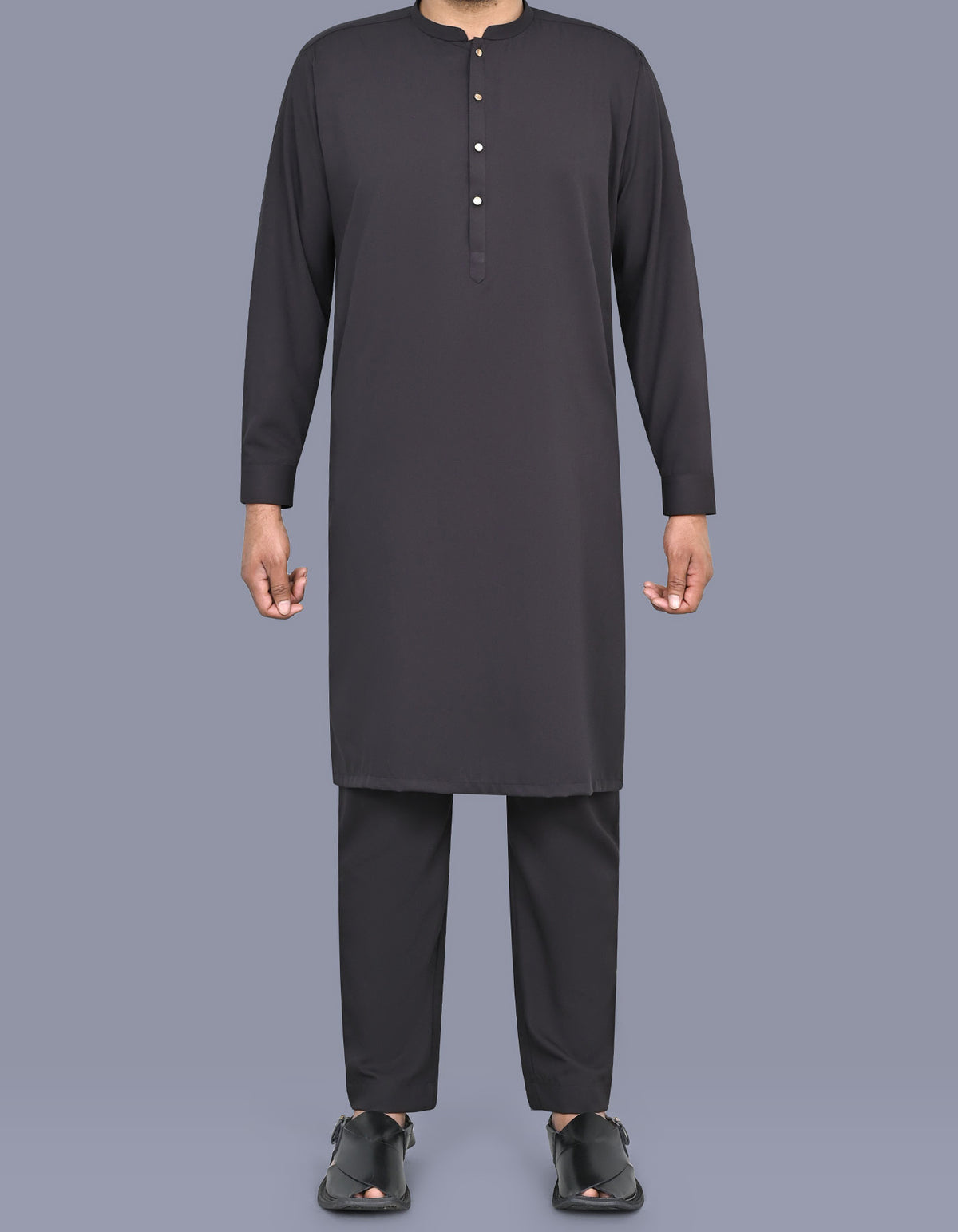 Charcoal Texture Kurta Pajama KP2610S-XS