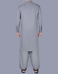 L Grey Plain Kameez Shalwar KS2349-1-L