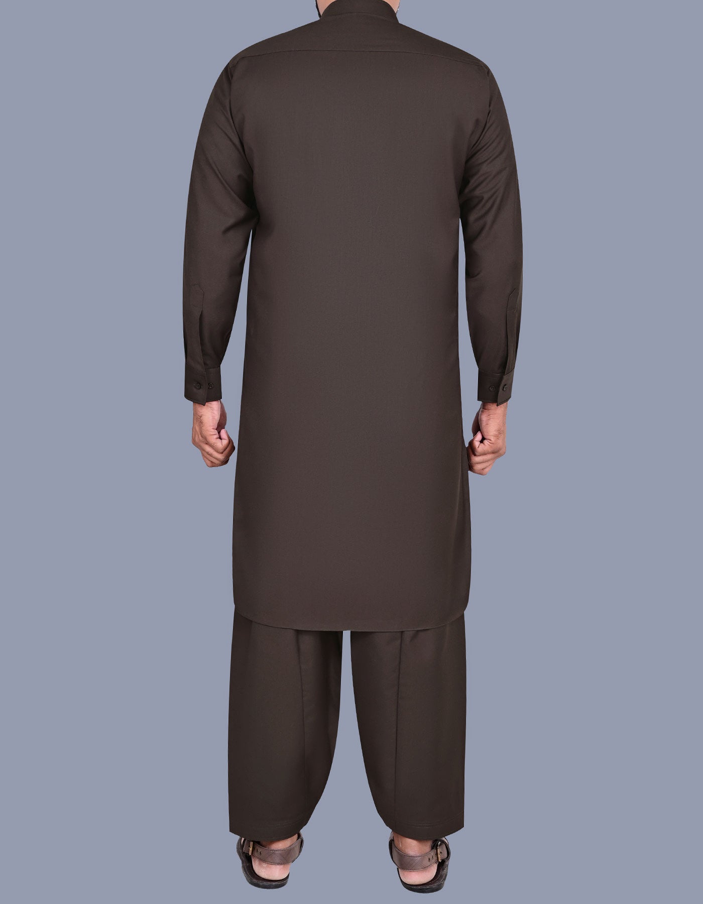 Chocolate Plain Kameez Shalwar KS2355-4-L