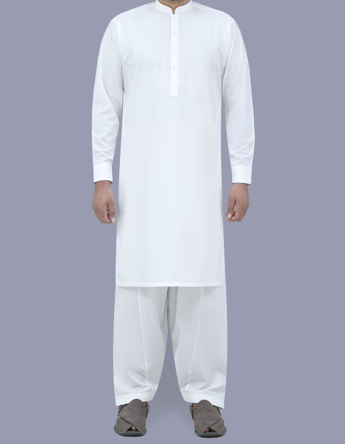 White Plain Kameez Shalwar KS2400-2S-XS