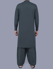 D Grey Plain Kameez Shalwar KS2402-2R-L