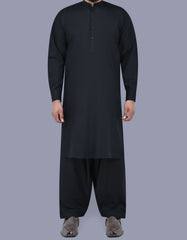 Navy Plain Kameez Shalwar KS2403-2R-XS