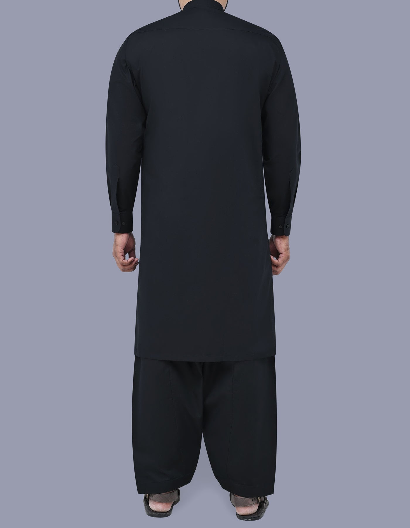 Navy Plain Kameez Shalwar KS2403-3S-L