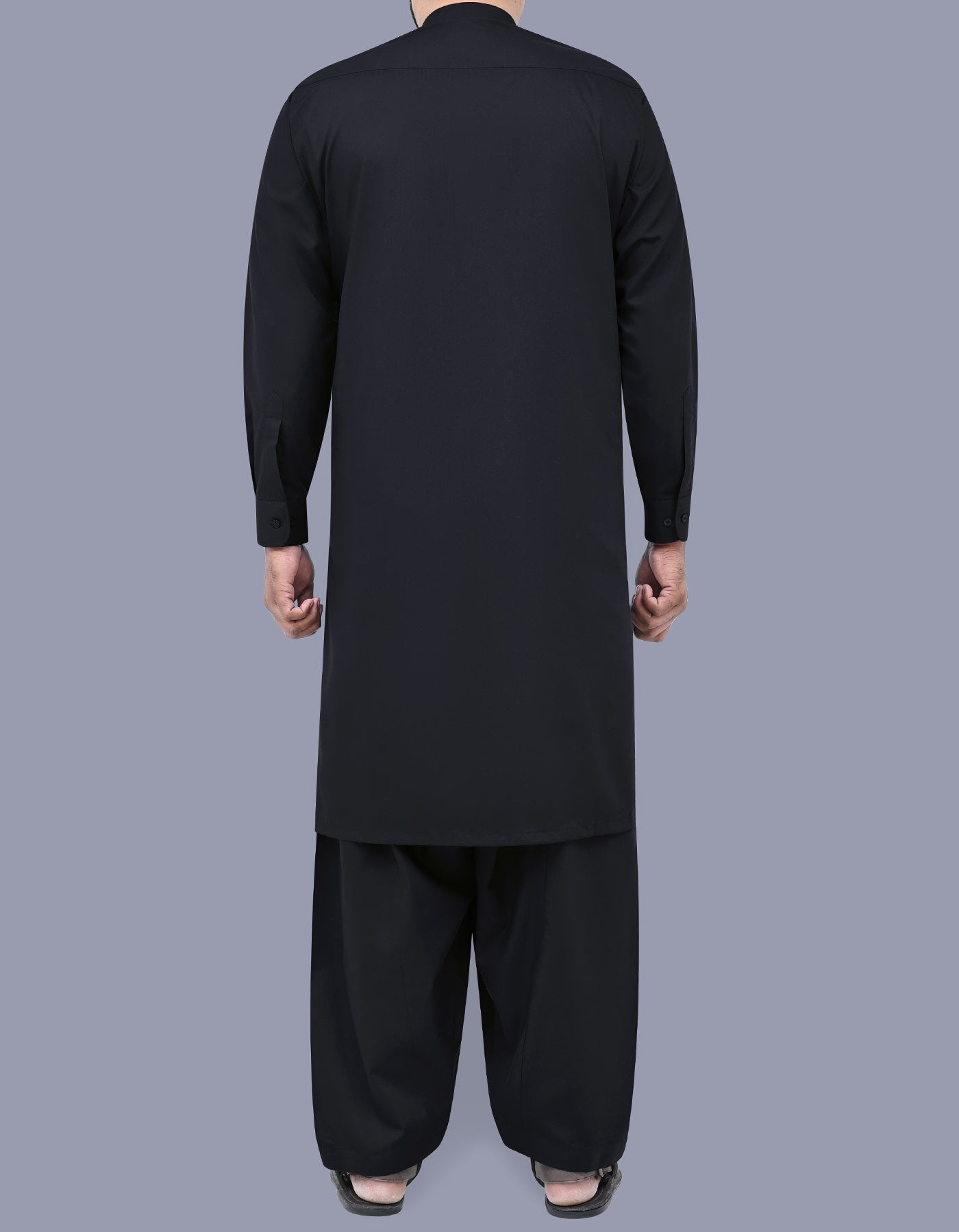 Black Plain Kameez Shalwar KS2404-5S-L