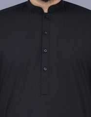 Black Plain Kameez Shalwar KS2404-5S-S