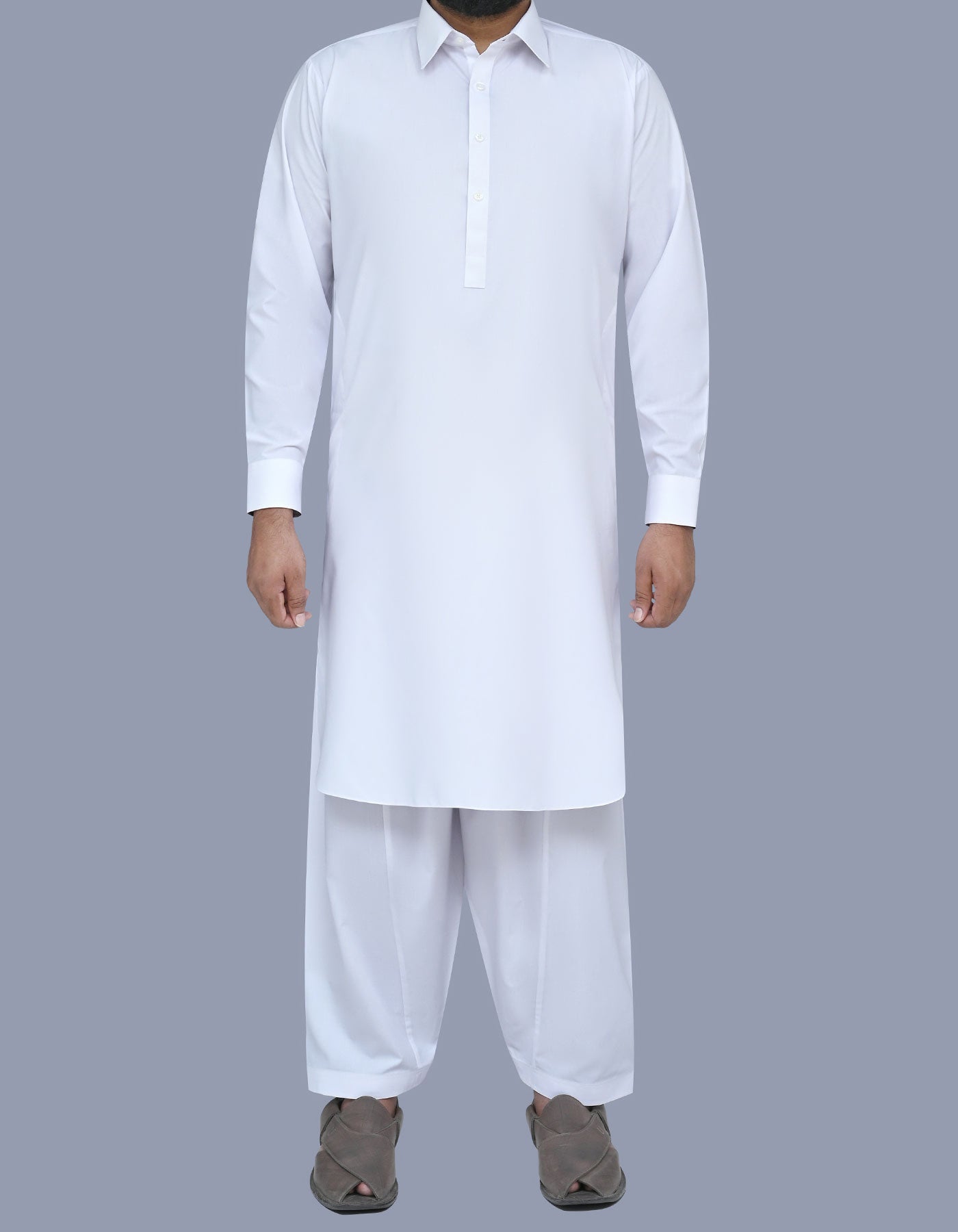 White Plain Kameez Shalwar KS2405-2S-XS
