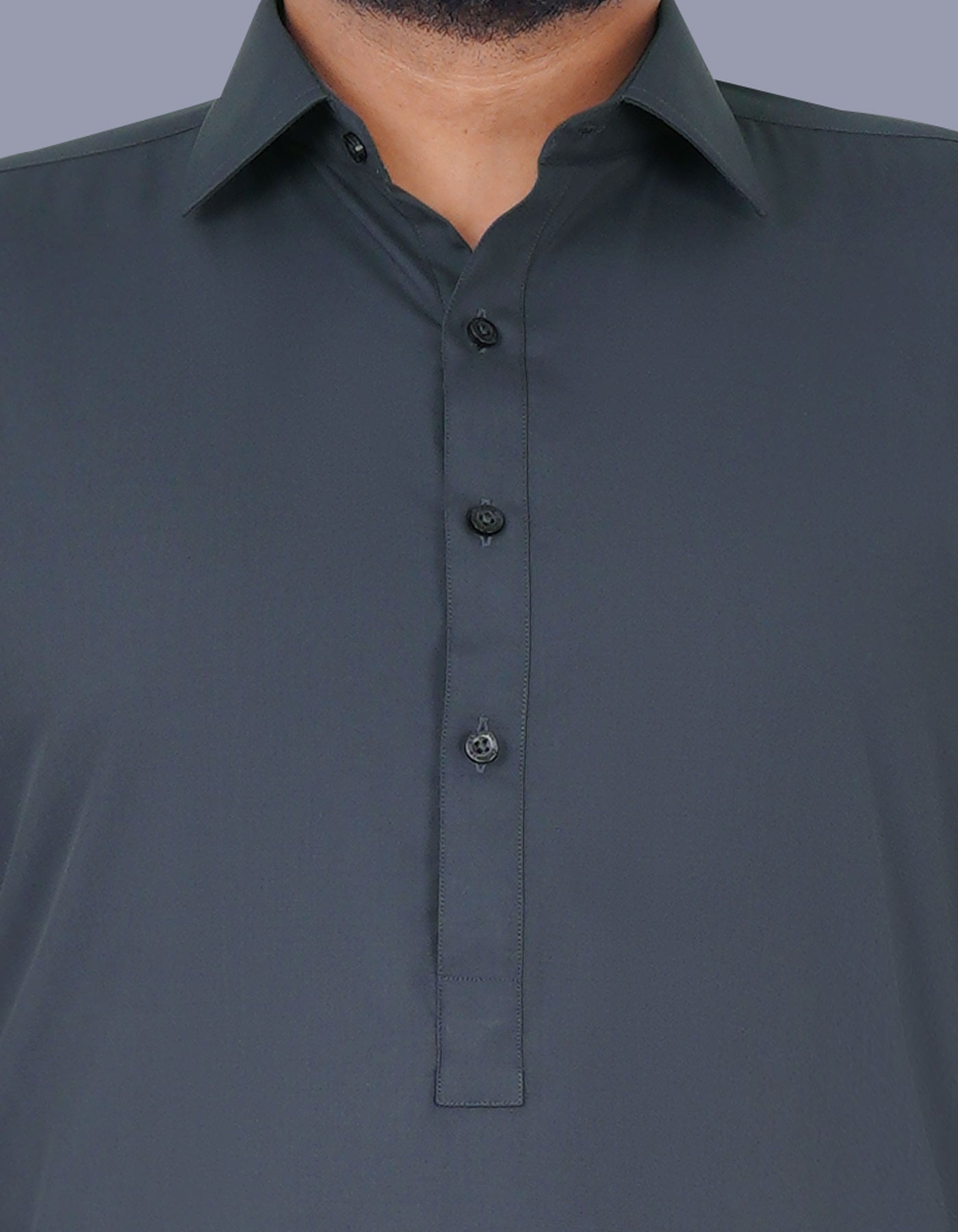 D Grey Plain Kameez Shalwar KS2407-2S-S