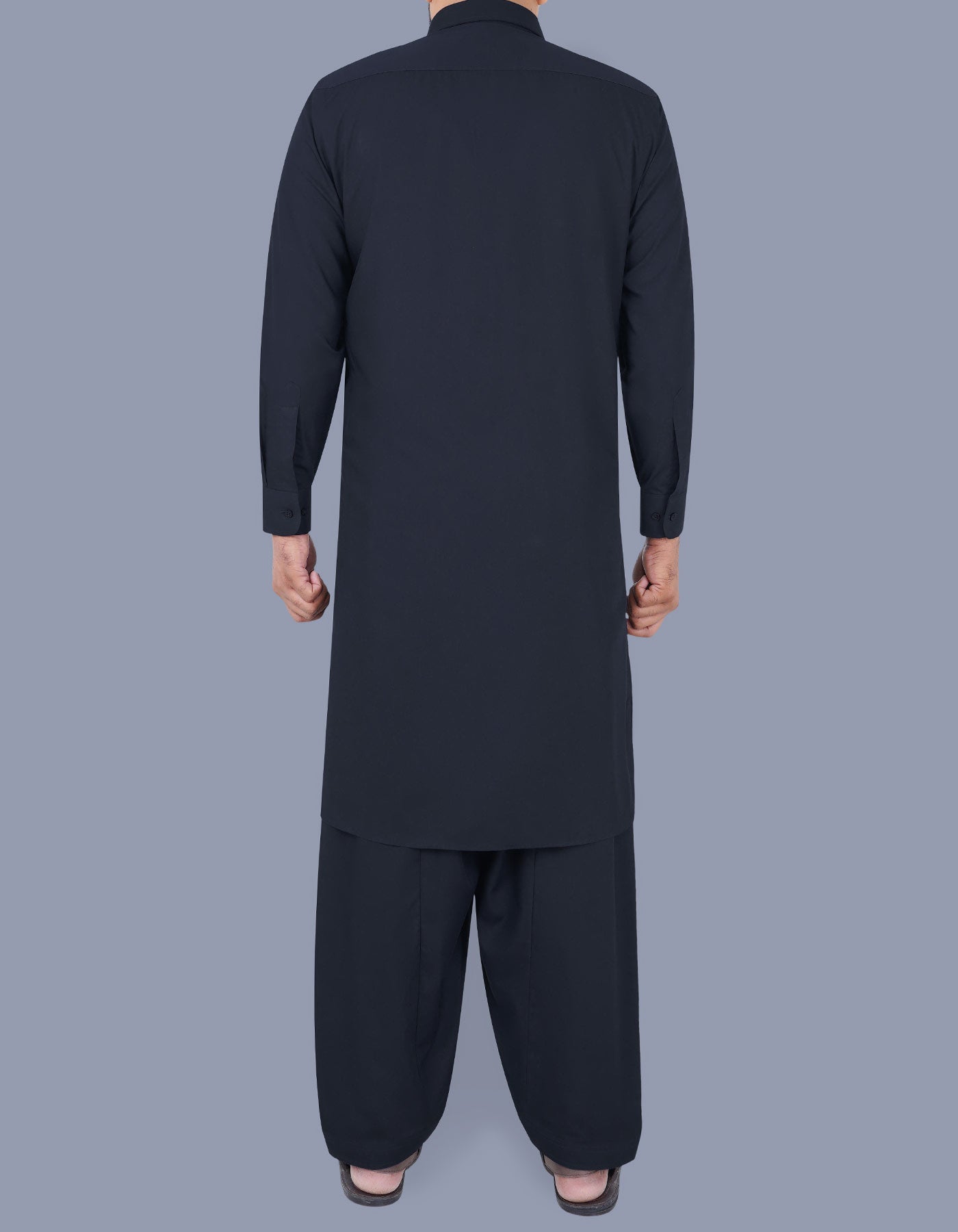 Navy Plain Kameez Shalwar KS2408-1R-L