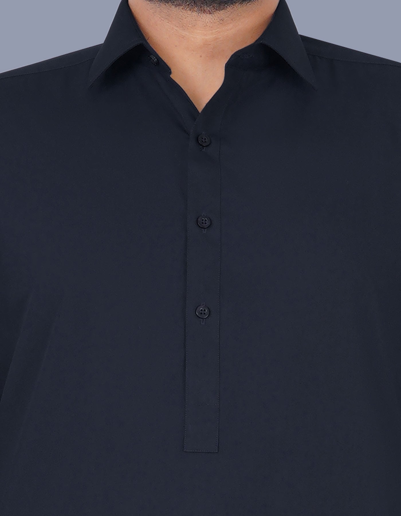 Navy Plain Kameez Shalwar KS2408-1S-S