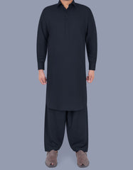 Navy Plain Kameez Shalwar KS2408-1S-XS