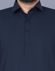 Navy Self Kameez Shalwar KS2428-2R-S