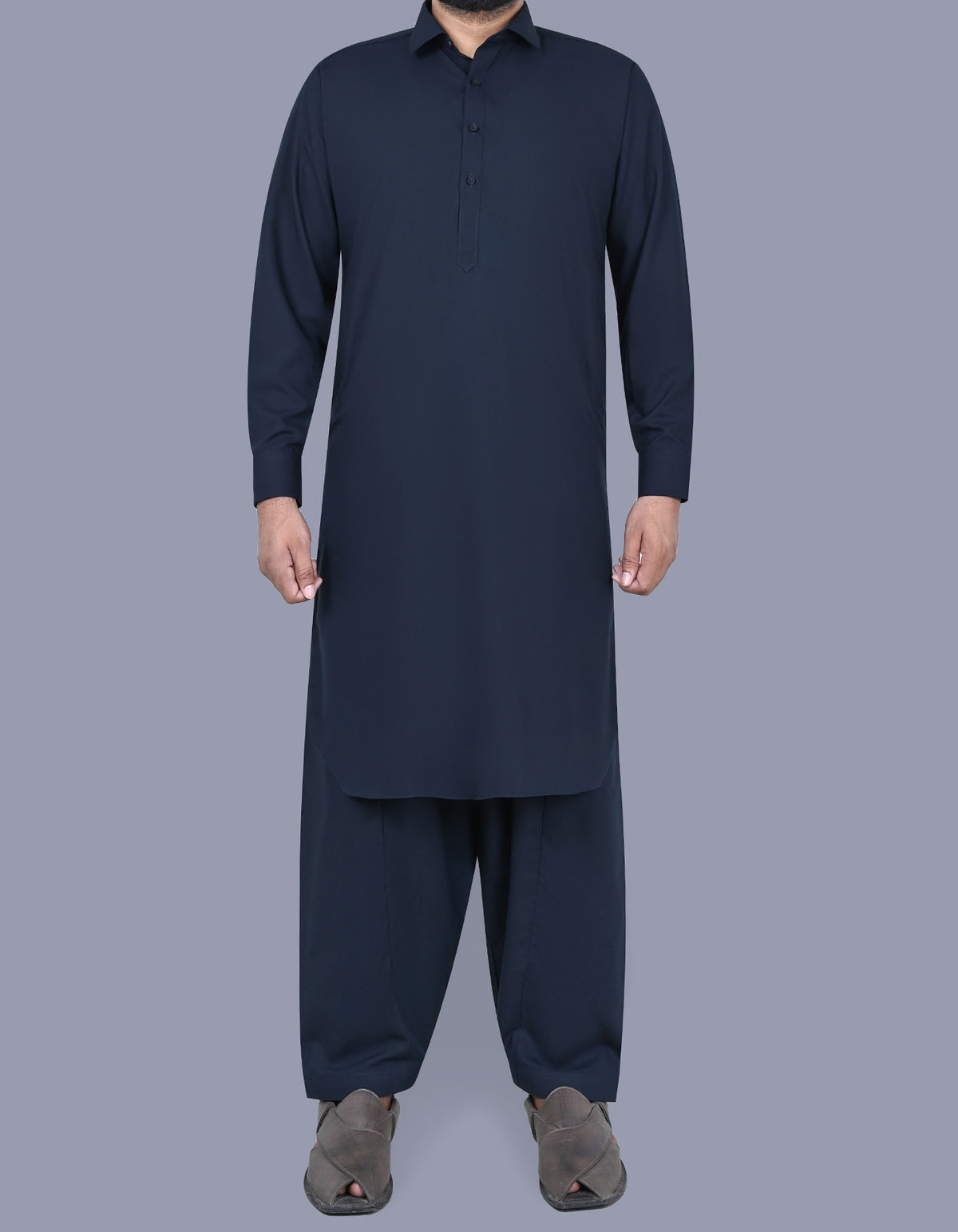 Navy Self Kameez Shalwar KS2428-2R-XS