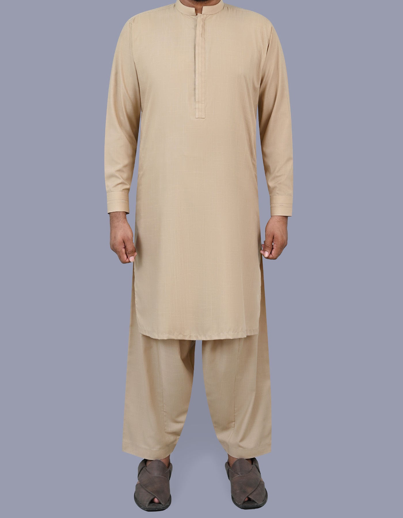 Beige Self Kameez Shalwar KS2429-2S-S