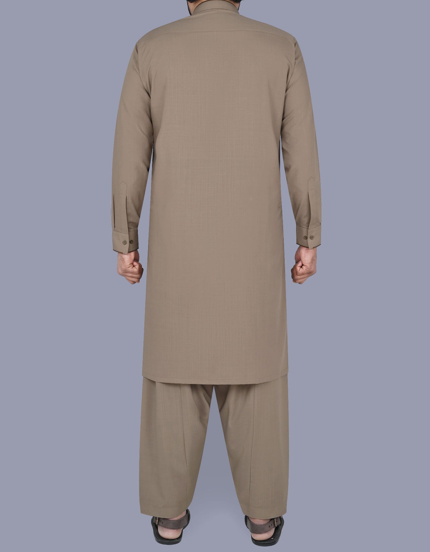 Khaki Texture Kameez Shalwar