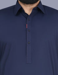 Navy Texture Kameez Shalwar KS2513-1R-S