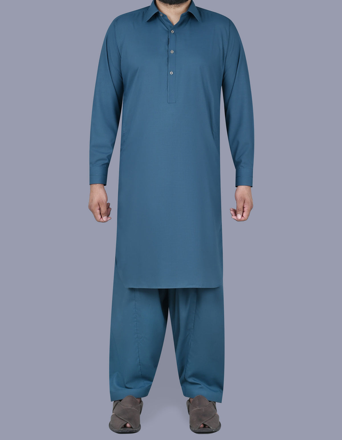 Blue Texture Kameez Shalwar KS2513-2R-XS