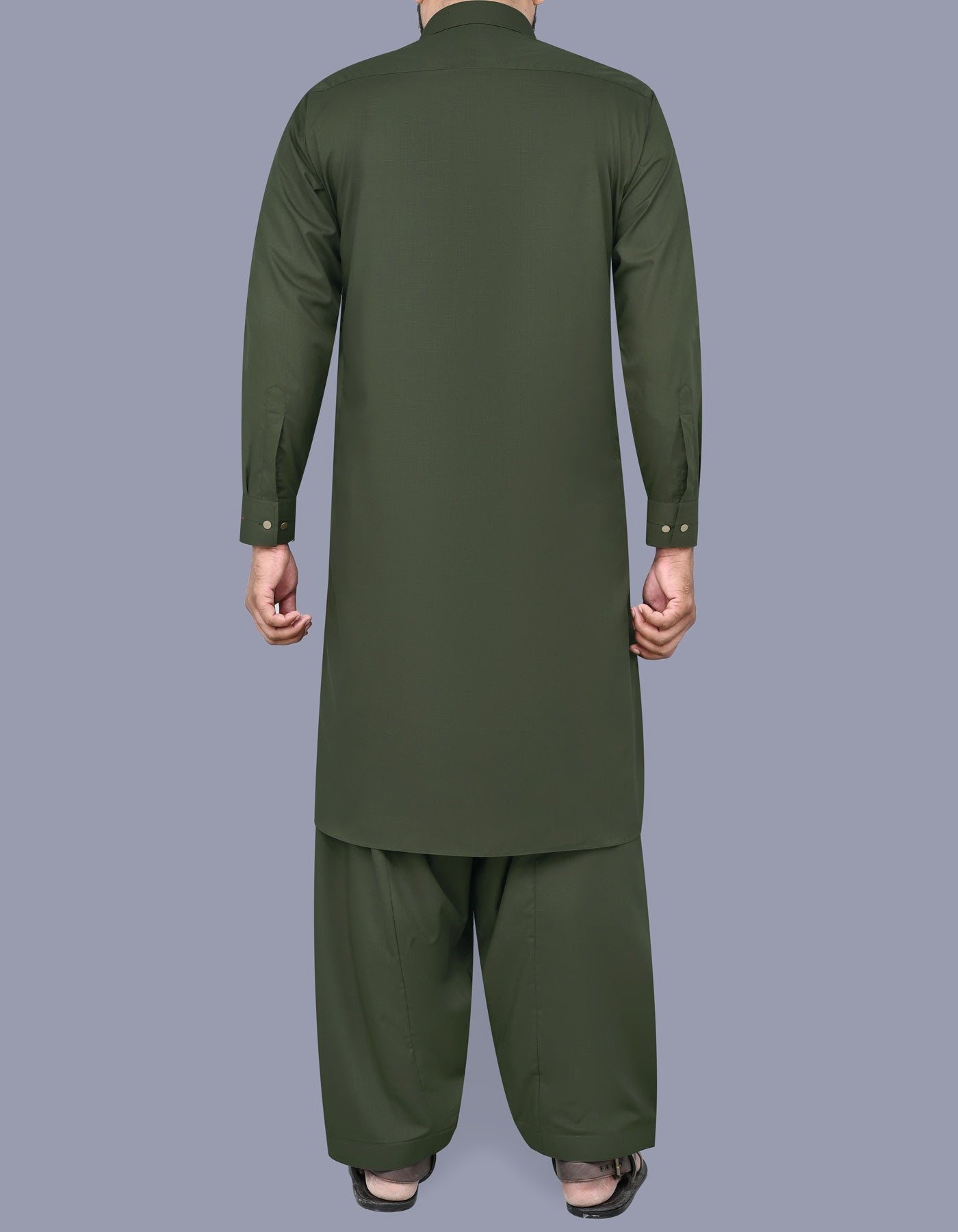 Olive Texture Kameez Shalwar KS2513-4R-L