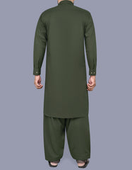 Olive Texture Kameez Shalwar KS2513-4R-L