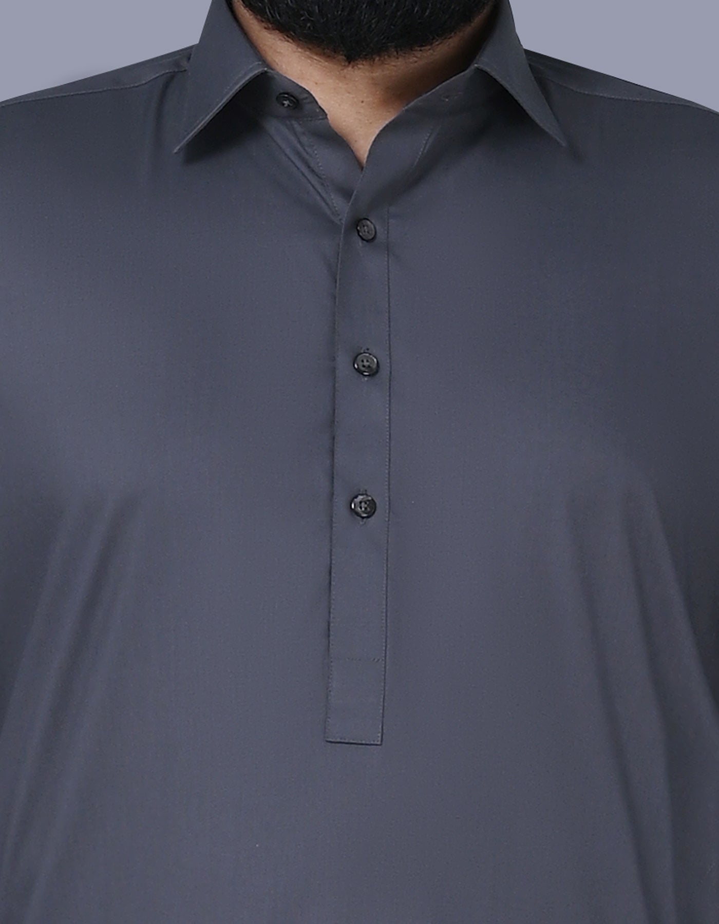 Grey Plain Kameez Shalwar KS2514-1R-S