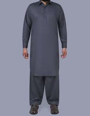 Grey Plain Kameez Shalwar KS2514-1S-XS