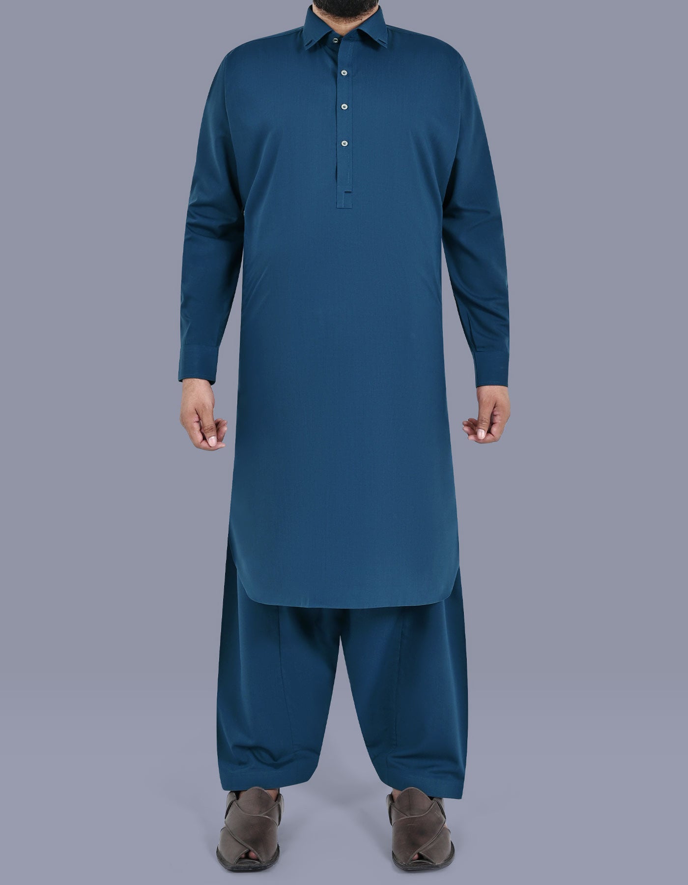 Blue Texture Kameez Shalwar KS2515-3S-XS