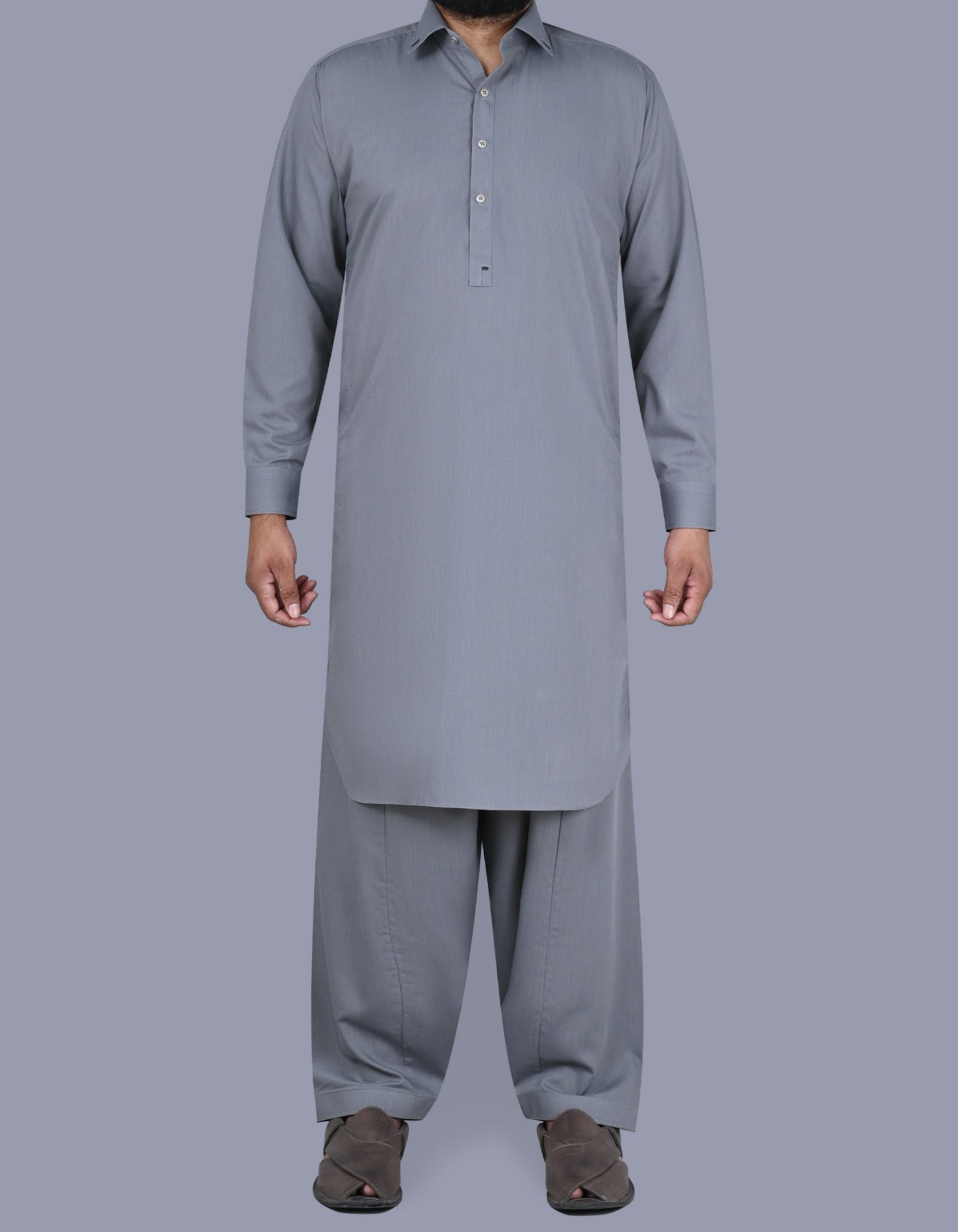 Grey Texture Kameez Shalwar KS2515-4R-XS