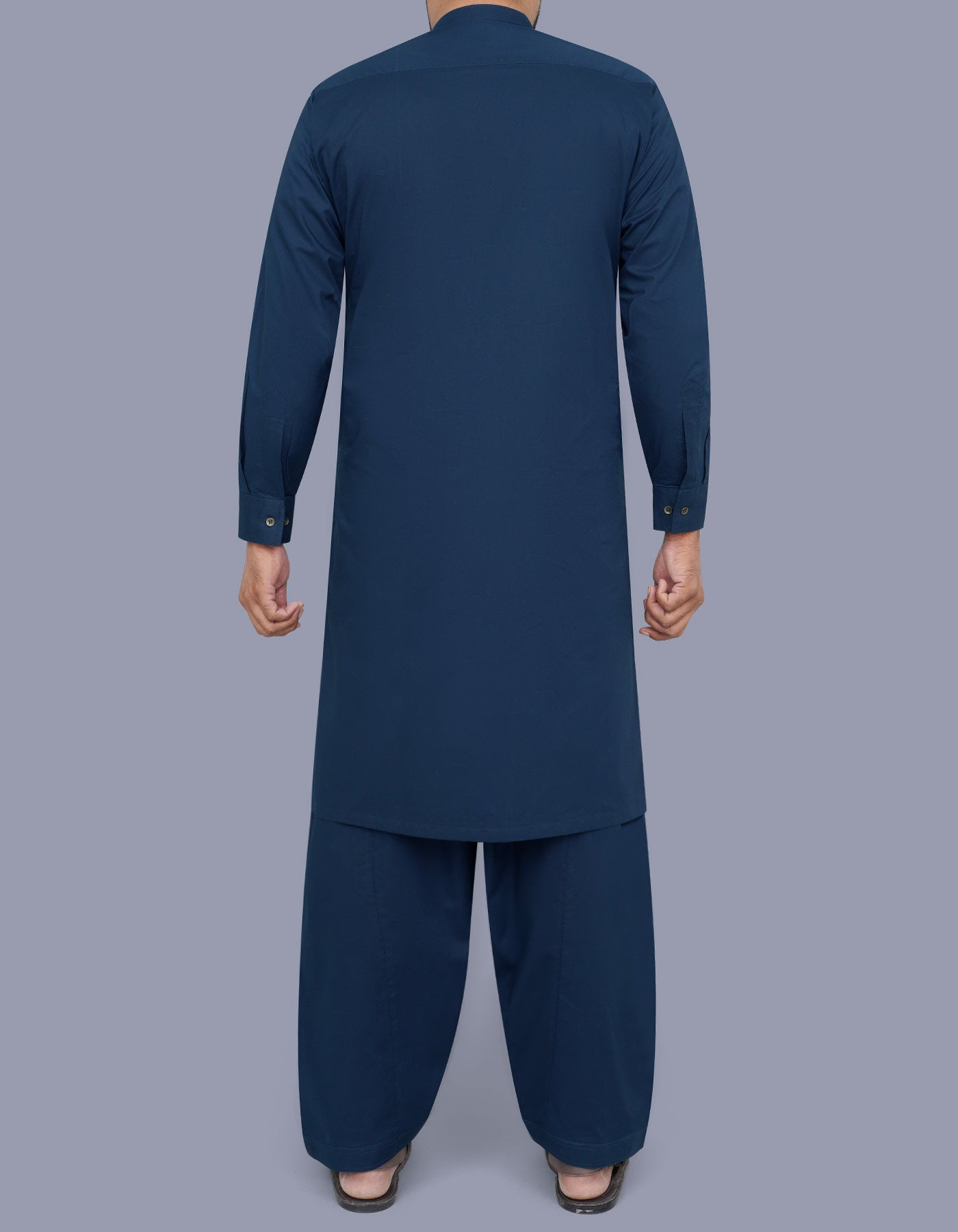 Navy Plain Kameez Shalwar KS2520-1R-L